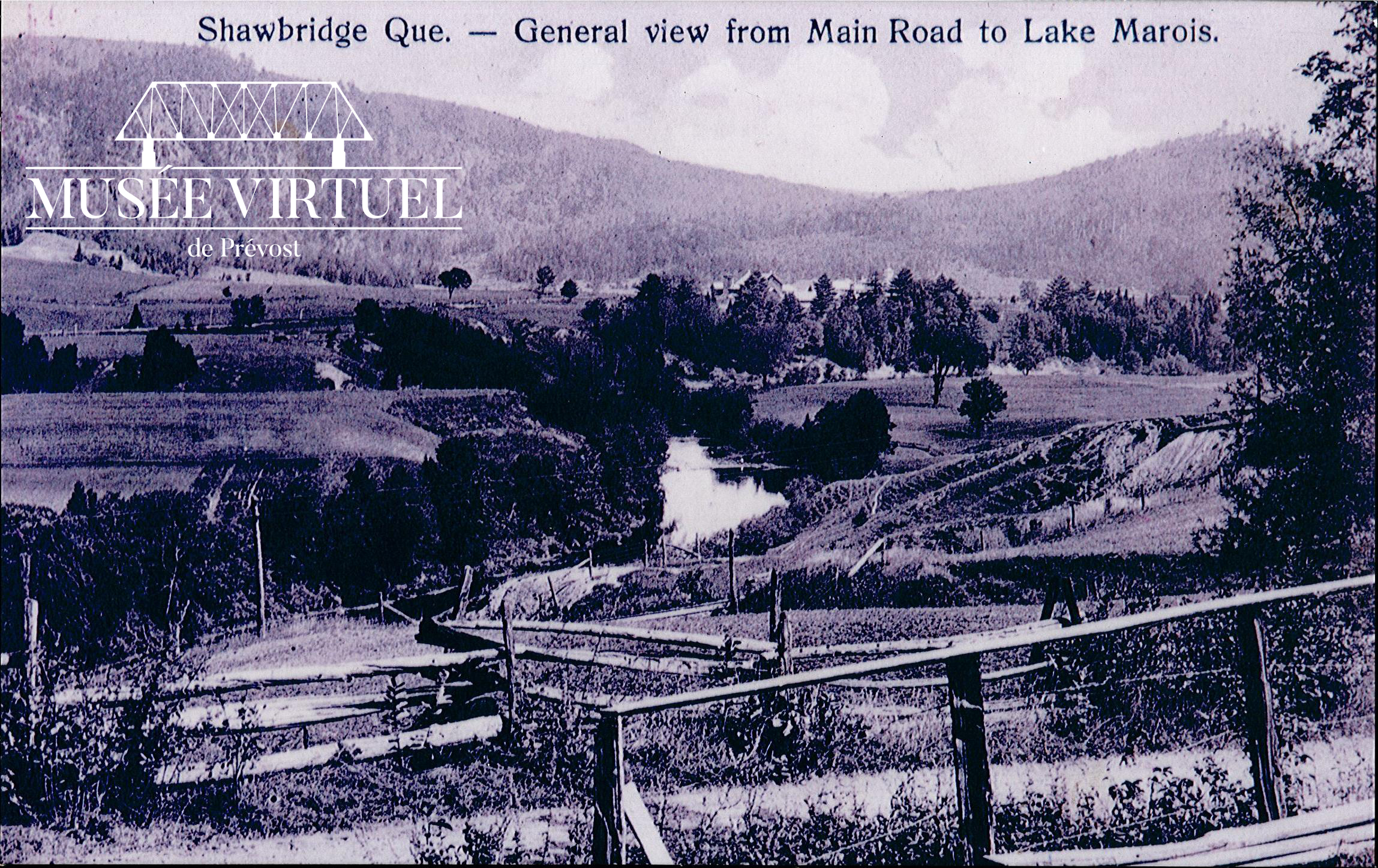 6. Vue général sur le Vieux-Shawbridge (à droite de la rivière) et le Vieux-Prévost (à gauche de la rivière)