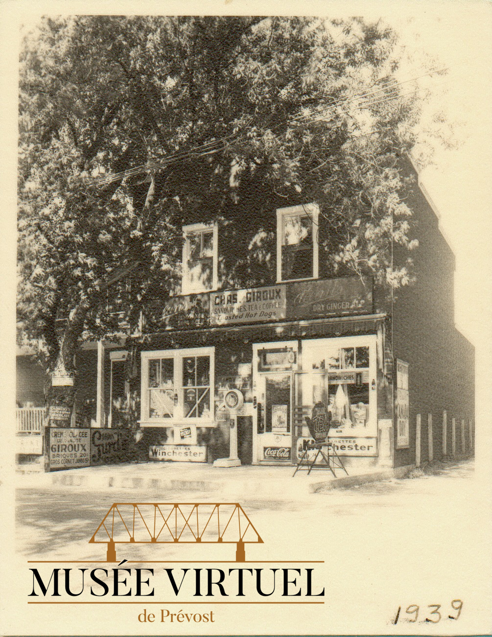 3. Restaurant chez Charles Giroux situé au 1282, rue Principale près du Magasin Alexander, vers 1939