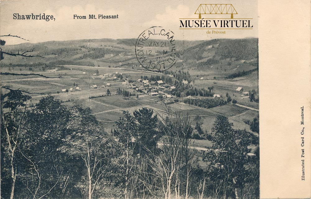 7. Shawbridge vu du 'Mount-Pleasant' vers 1905 - Collection de Marc Gabriel Vallières - © Illustrated Post Card Co.