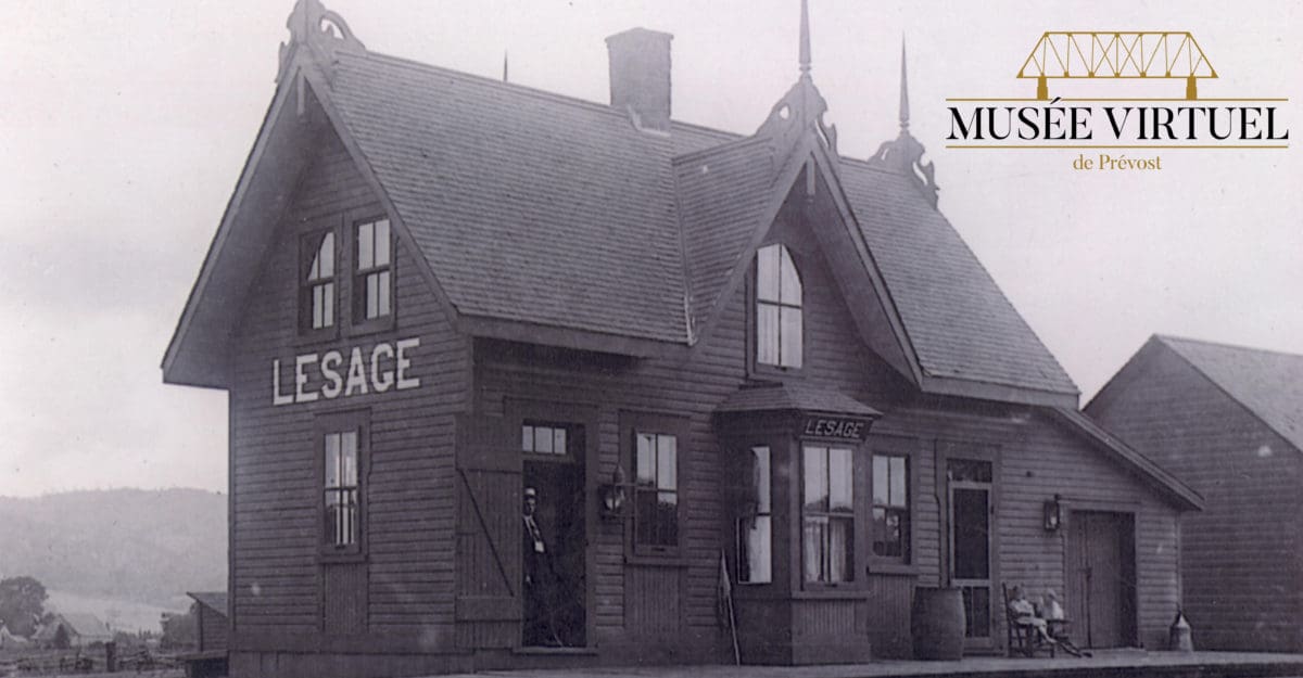 La Gare du CP de Lesage, vers 1920 - Collection de Guy Thibault