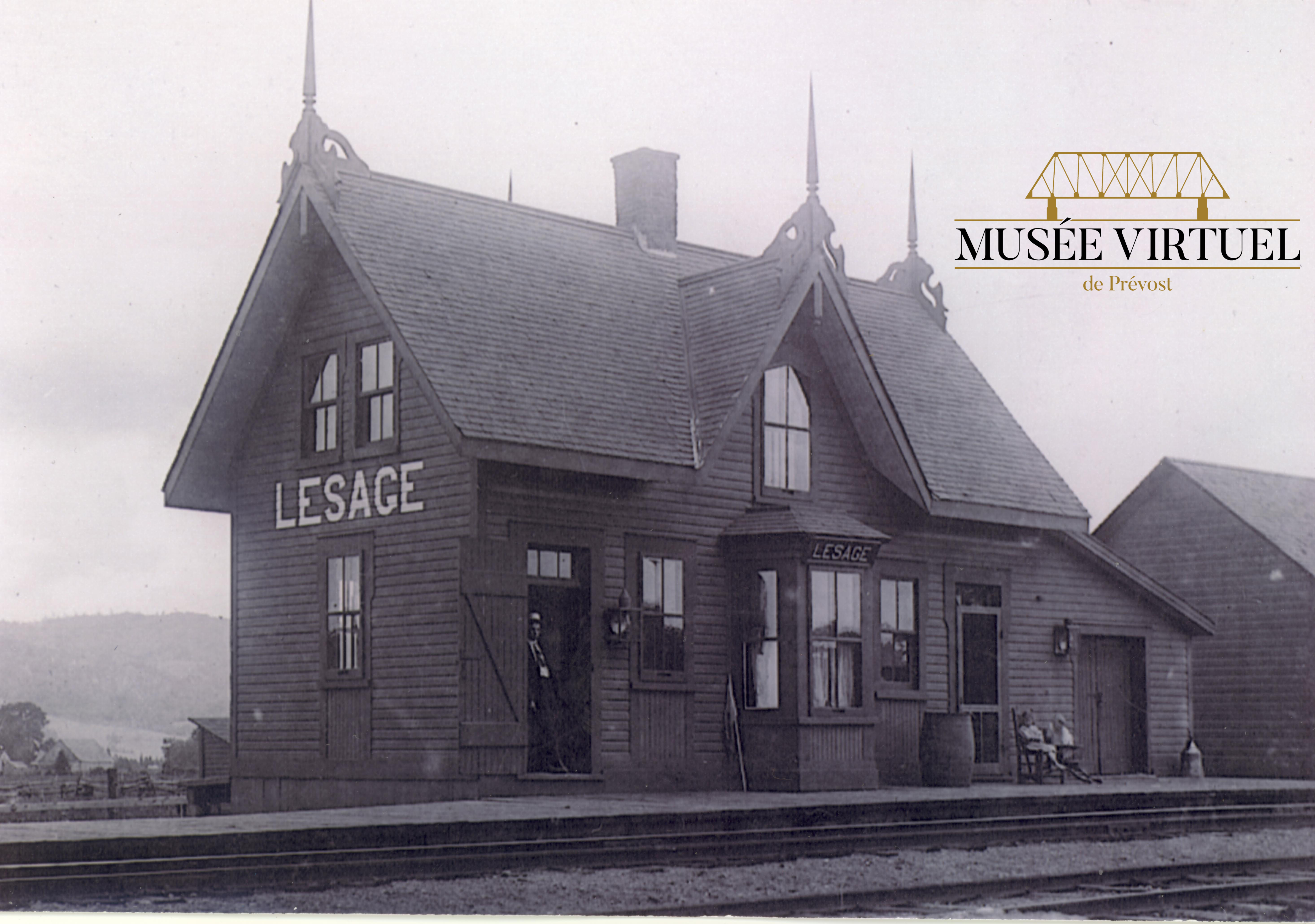 La Gare du CP de Lesage, vers 1920 - Collection de Guy Thibault