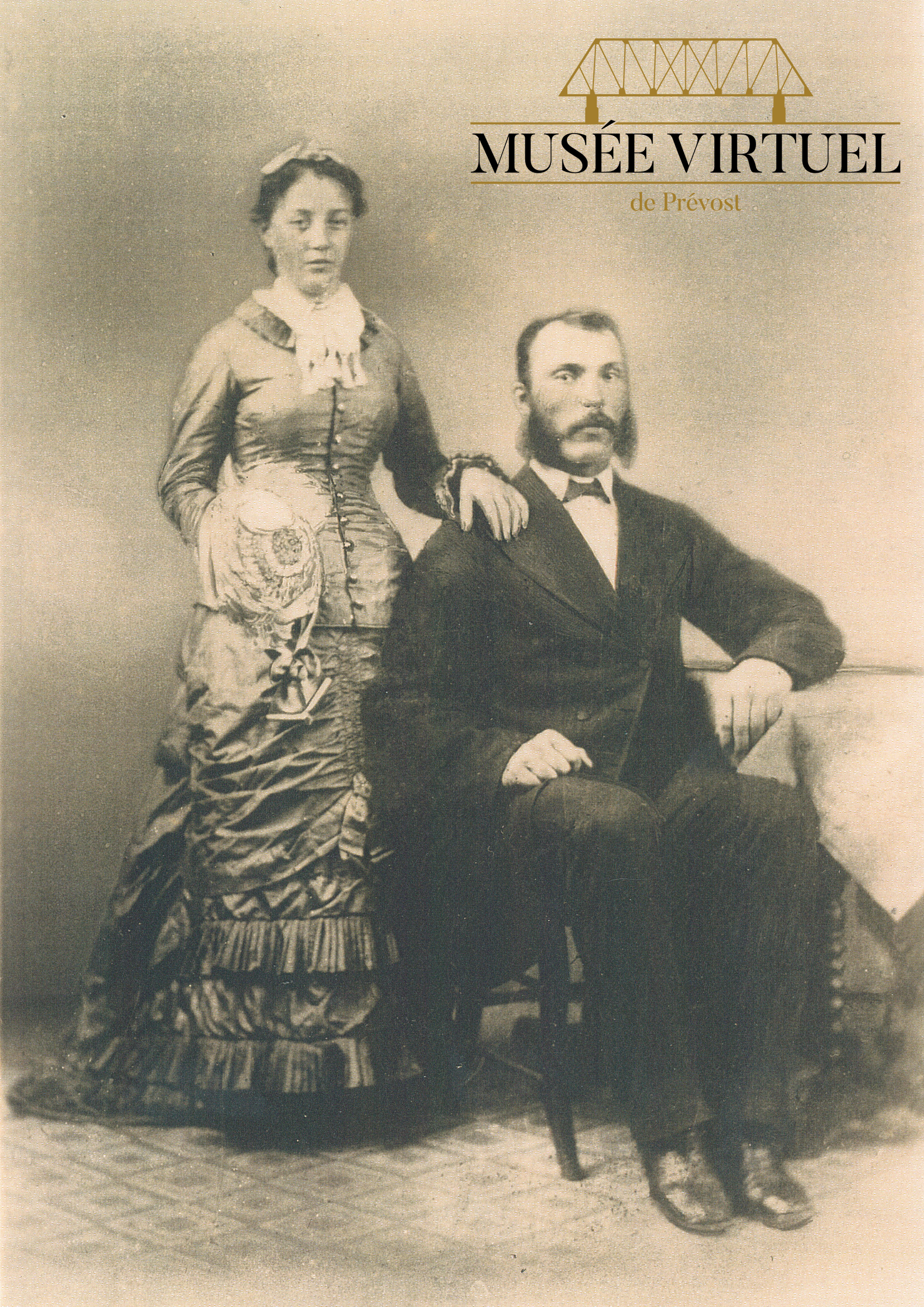 1. Ancêtres de Réjean Lesage : Jules Lesage et Angélina Guénette, en 1863 - Collection de Guy Thibault