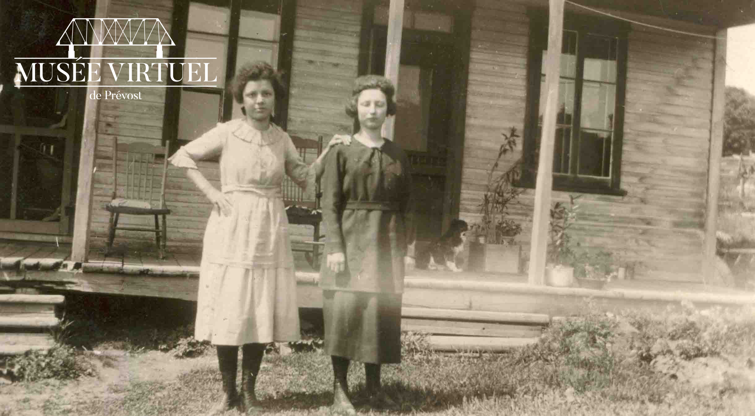 10. Aurore et Marie-Rose Brosseau, filles de Ferdinand dans des vêtements de tous les jours - Collection de la famille Brosseau