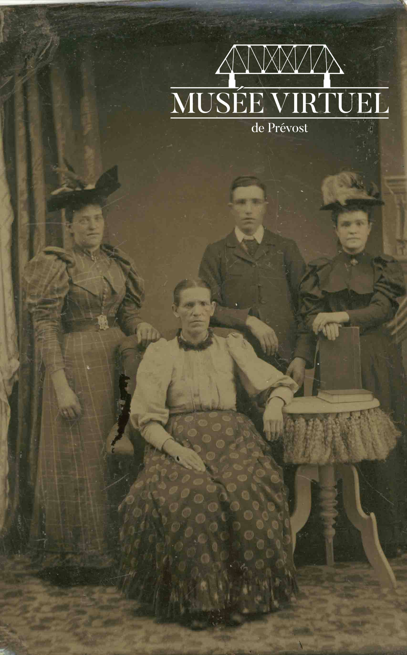 6. Aïeux en 1900 ou avant (inconnues) sur négatif en cuivre - Collection de la famille Brosseau
