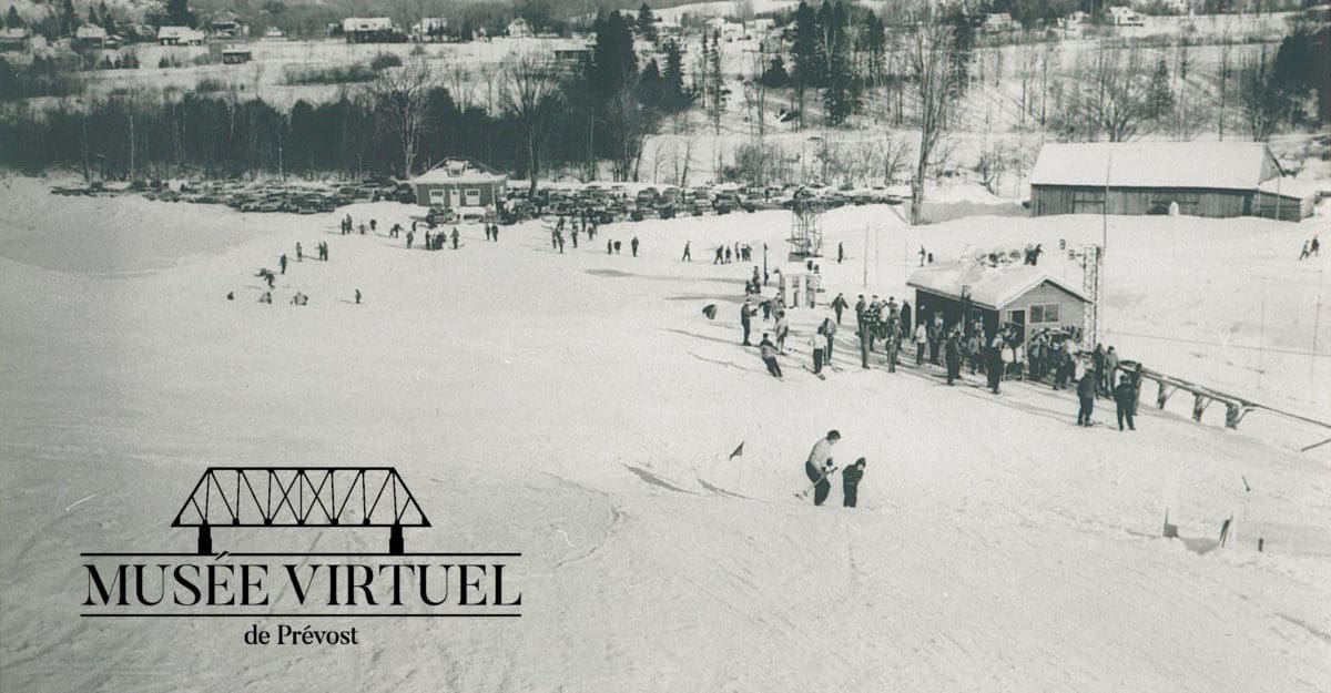 Vue du bas du remonte-pente sur le Big Hill entre 1939 et 1960 - Collection de la famille Richer